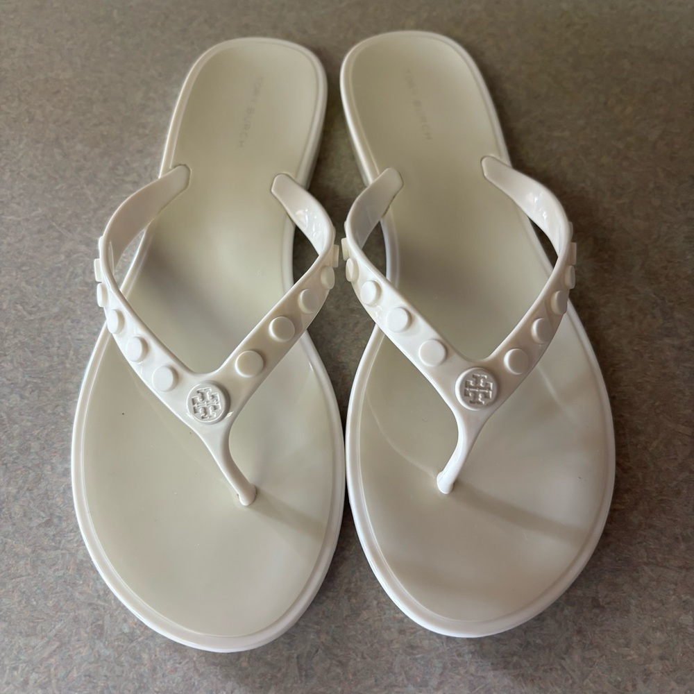 Tory Burch Studded Jelly Preppy Resortwear Vacation Swim Luxury Flip Flops 7